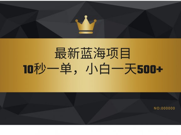 最新蓝海项目，视频审核玩法，10秒一单，不限时间，不限单量，新手小白一天500+