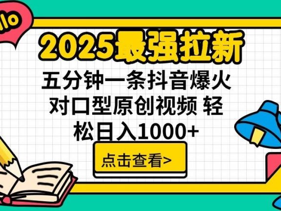 2025最强拉新首发，单用户下载7元，轻松日入1000+，小白轻松上手